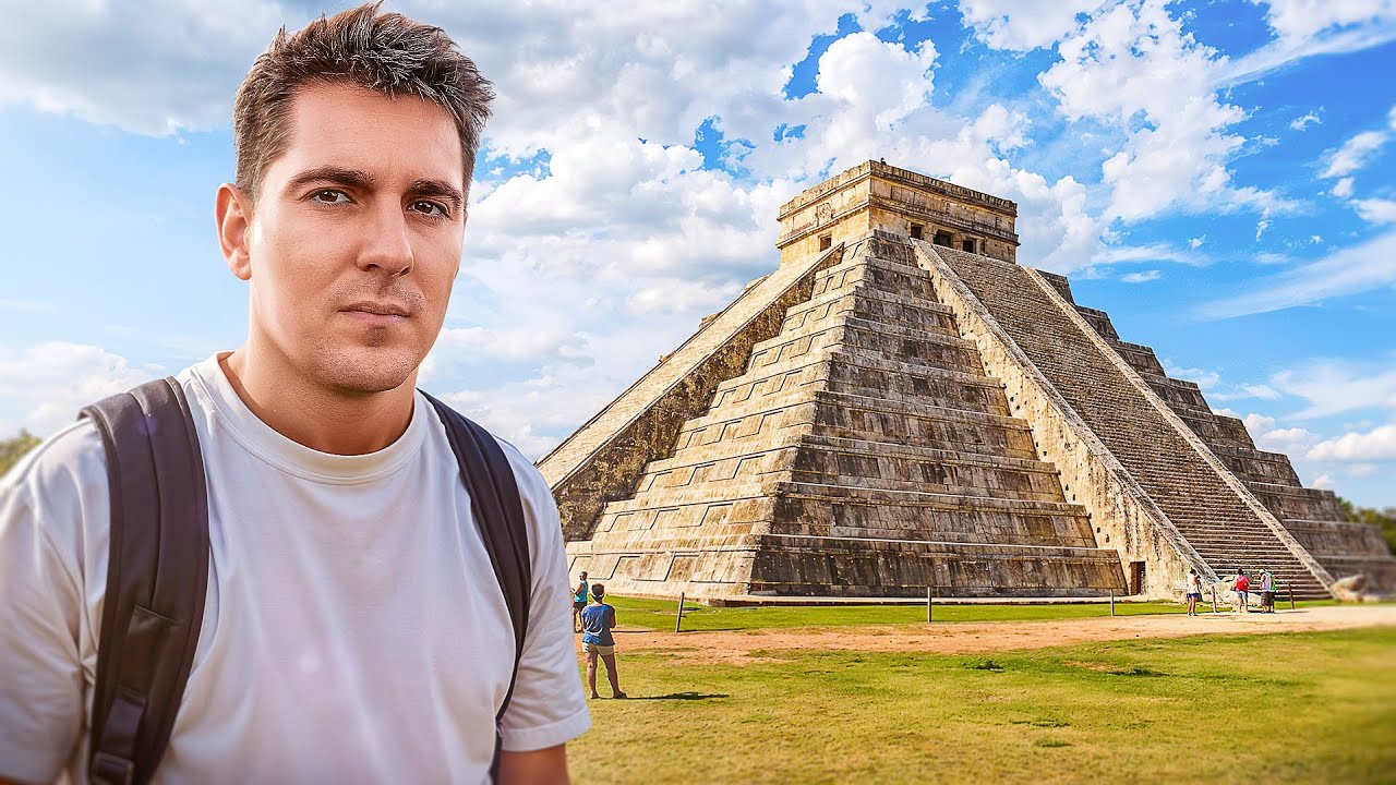 YouTube post by @Ne0xi for Holy Squad. Caption reads: CHICHEN ITZA: A SACRED CITY in the HEART of the....