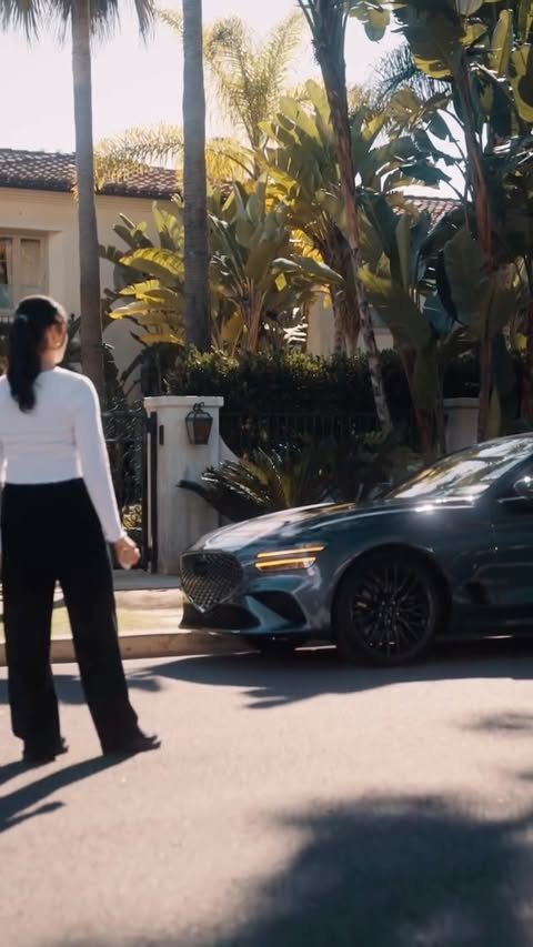 Instagram post by @pollockpictures for Genesis USA. Caption reads: [...] sun and luxurious twists and turns.....