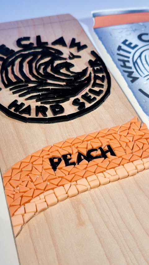 Instagram post by @zenspiredesigns for White Claw. Caption reads: ✨white claw mosaic part 2✨ @whiteclaw....