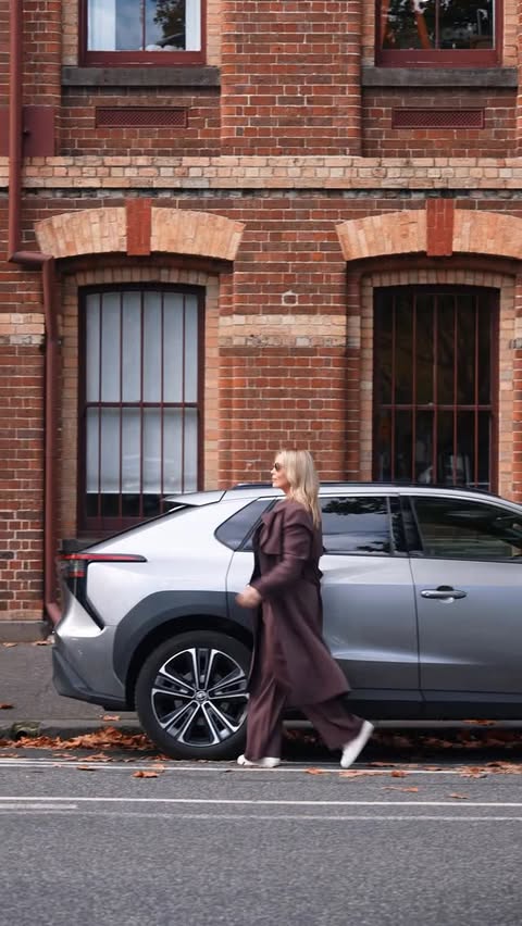 Instagram post by @abbeycholmes for Toyota Australia. Caption reads: [...] #bz4x #toyota #toyotaaustralia #partner xx.