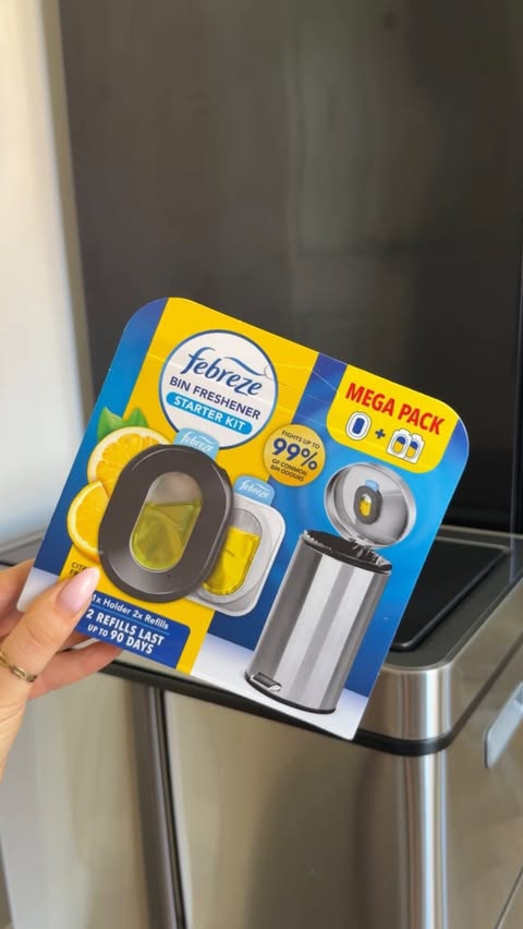 Instagram post by @cleaningwithdanielled for B&M Stores. Caption reads: Febreze Bin Fresheners are definitely a must have....