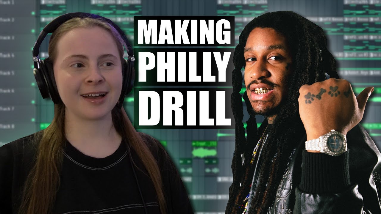 YouTube post by @lollypopbeatz for BeatStars. Caption reads: Making a DARK Philly Drill Beat For Skrilla!.