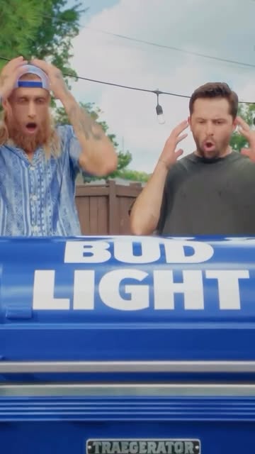 Instagram post by @bakermayfield for Bud Light. Caption reads: [...] Want to tailgate like a pro? Head to....