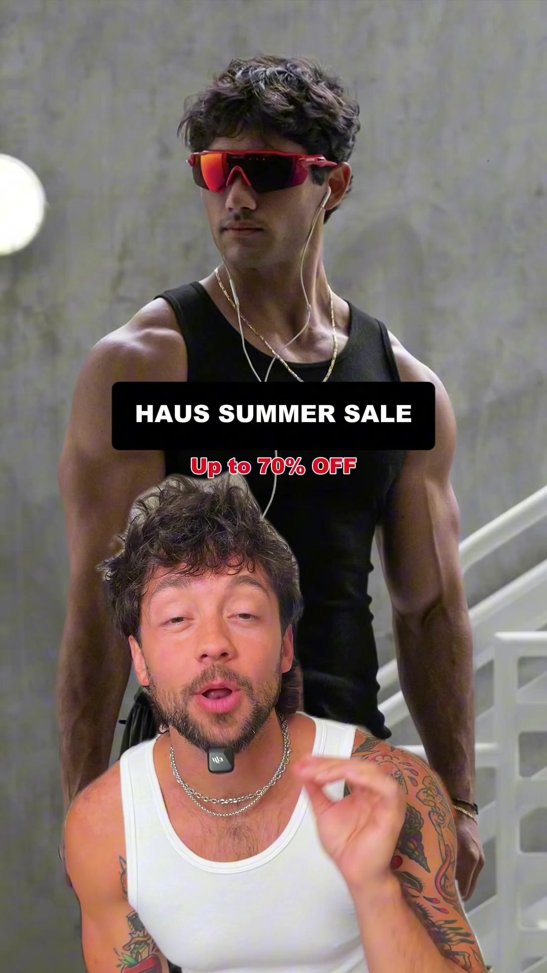 TikTok post by @clayshopfinds for Squidhaus. Caption reads: @Haus Apparel #tanks.