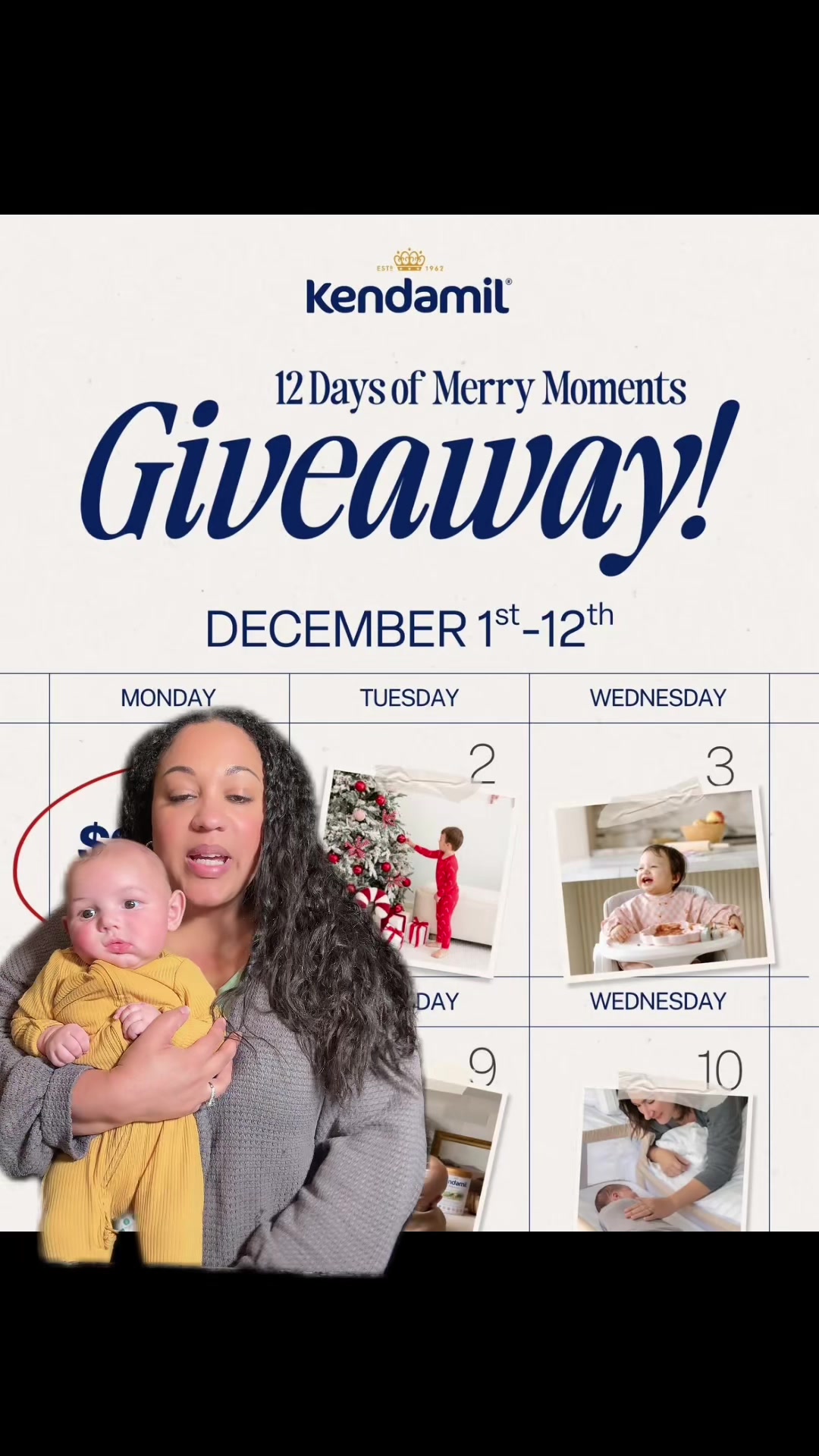 TikTok post by @abbyexplainsitall for Kendamil. Caption reads: @Kendamil go enter, you have a few more days! .