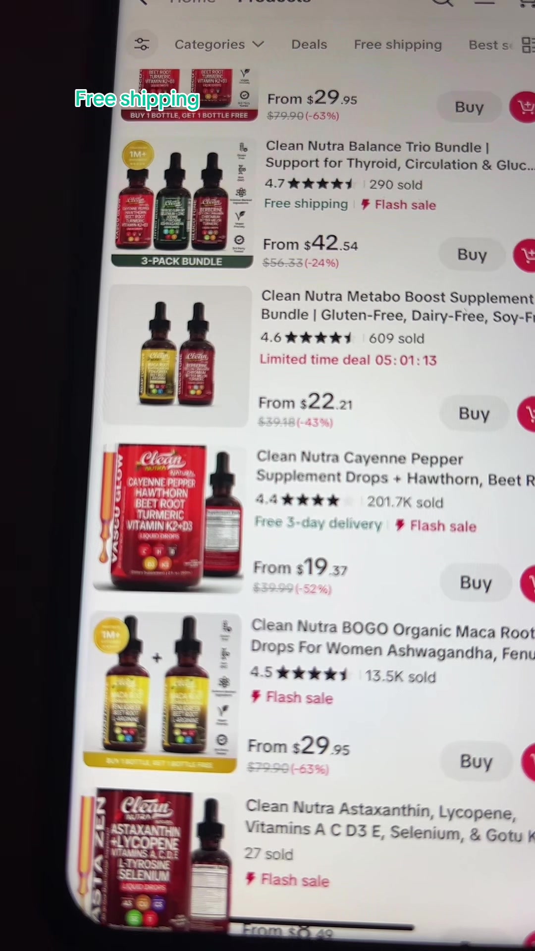 TikTok post by @marymiller1968 for Clean Nutraceuticals. Caption reads: [...] for me since I’ve been using it @Clean....