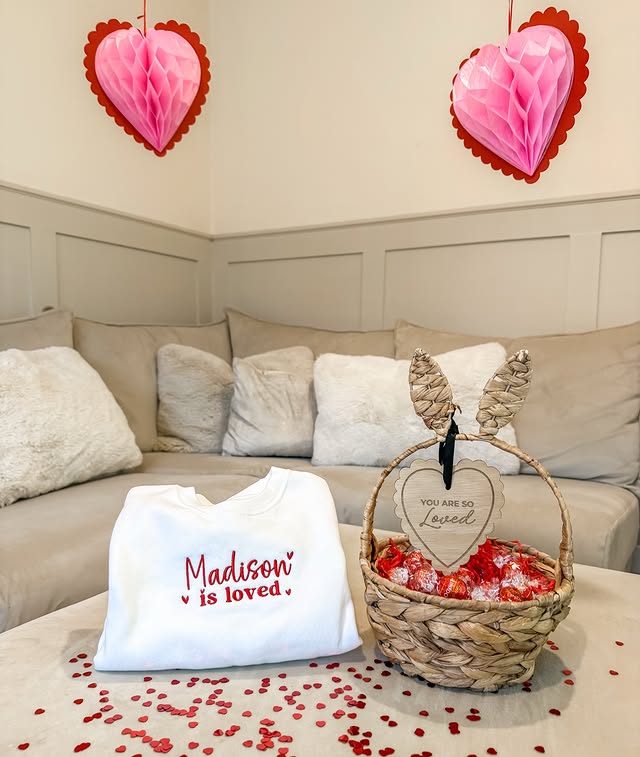 Instagram post by @laurenandmadison_ for Mabel & Fox. Caption reads: Valentines is coming…❤️✨ How lovely are these....