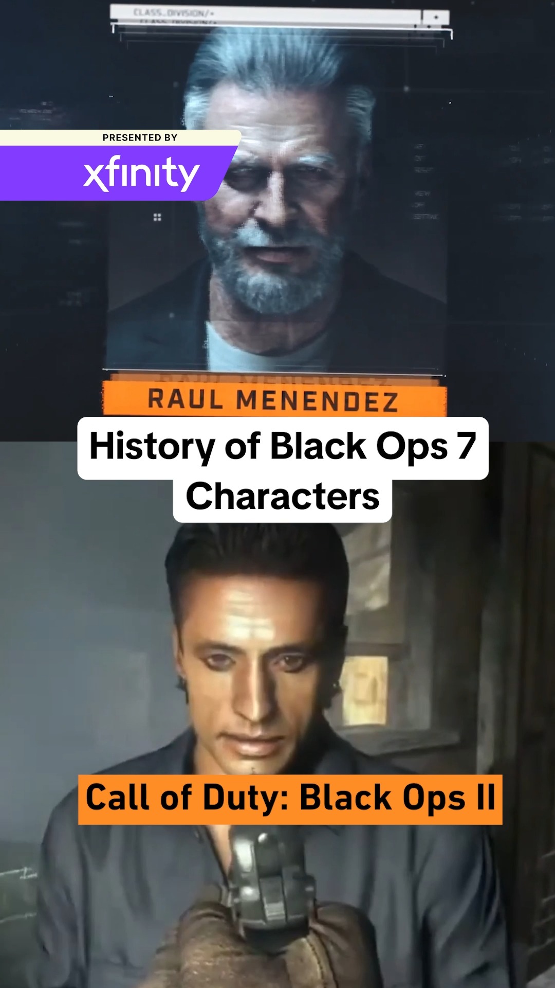 Instagram post by @igndotcom for Xfinity. Caption reads: Call of Duty: Black Ops 7 features several....