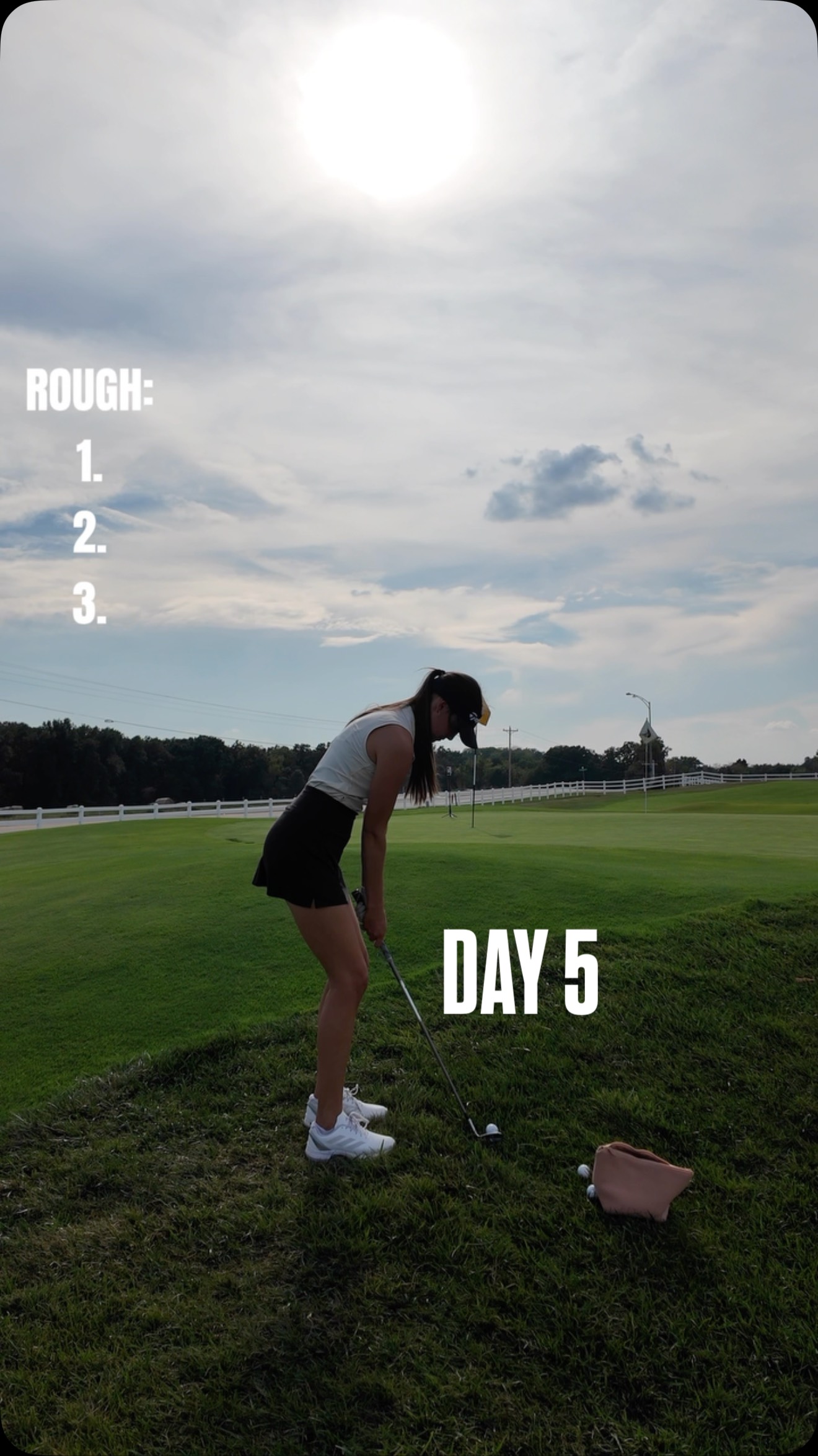 Instagram post by @carleeshoe for TaylorMade Golf. Caption reads: Day 5 of the maybe impossible chipping challenge😂....