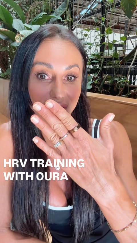 Instagram post by @veronikalarisova for Oura. Caption reads: [...] I find them life enhancing. 💍 My @ouraring....