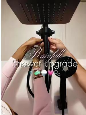 TikTok post by @livingwithemani for RYAMEN. Caption reads: [...] upgrade that makes a BIG difference ✨🚿....