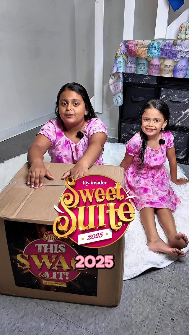 Instagram post by @haileyandbailey_ for Jazwares. Caption reads: We already unboxed our #SweetSuite25 VIP Swag Box....