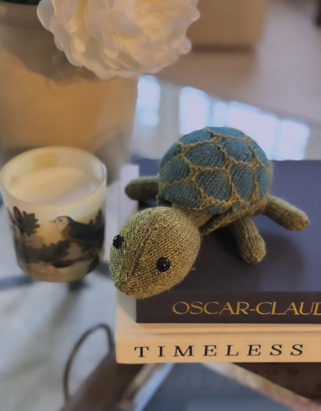 Instagram post by @warmwoolenwishes for Knit Picks. Caption reads: [...] #turtle #knittedtoys #warmwoolenwishes....
