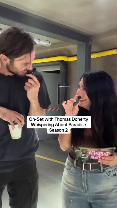 Instagram post by @riristea_ for Hulu. Caption reads: [...] 🥹 Paradise Season 2 premieres Feb 23 on....