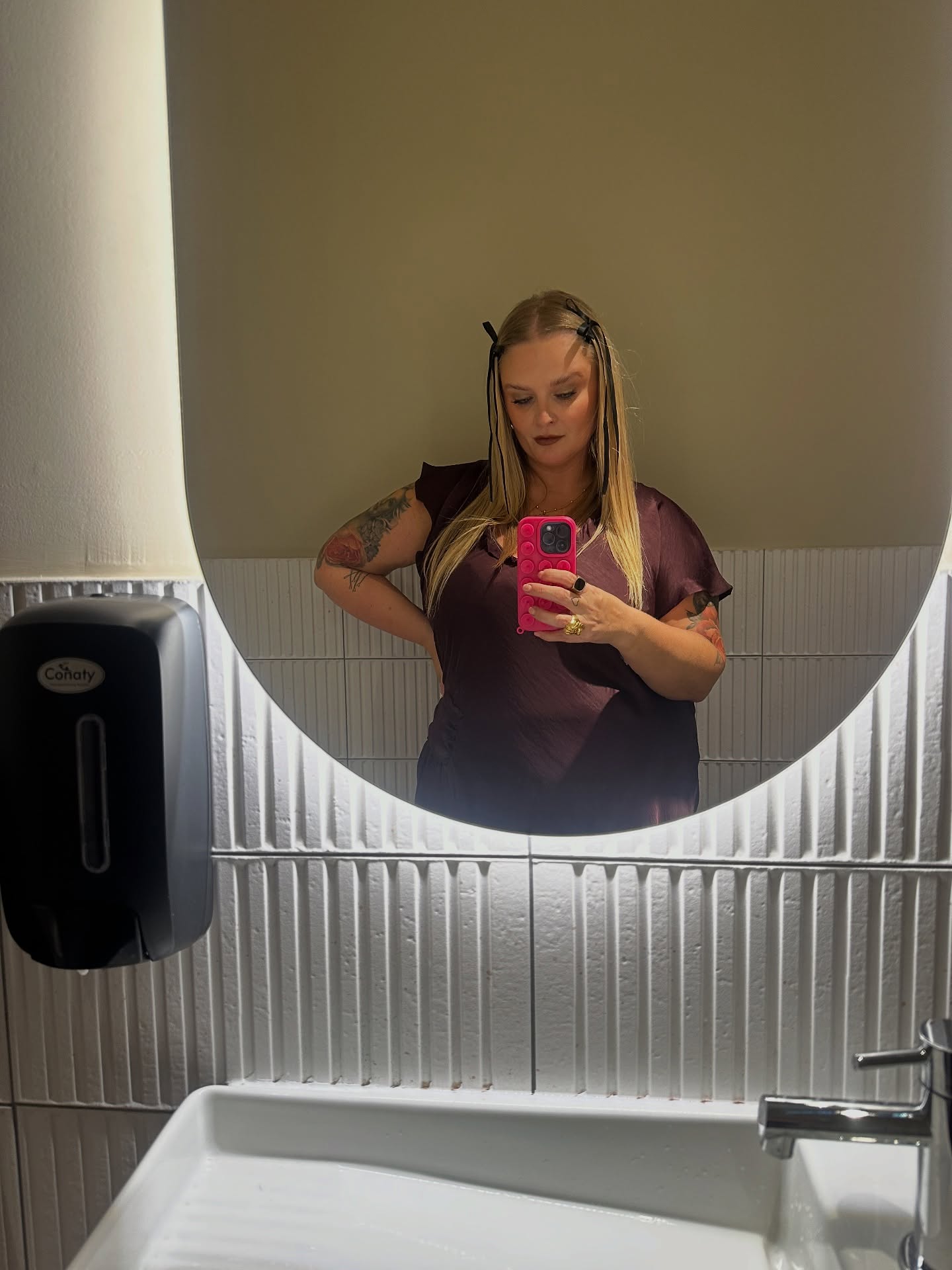 Instagram post by @louisemcsharry for MERIT Beauty. Caption reads: Fair bit of gallivanting the last couple of days,....