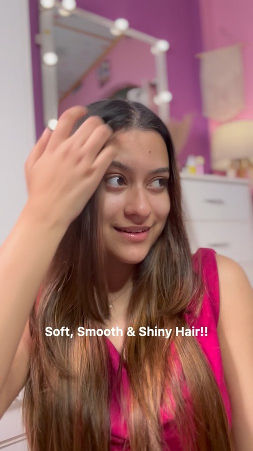 Instagram post by @_susmita_dey_official__ for KT Professional. Caption reads: [...] Fall in love with my hair! With....