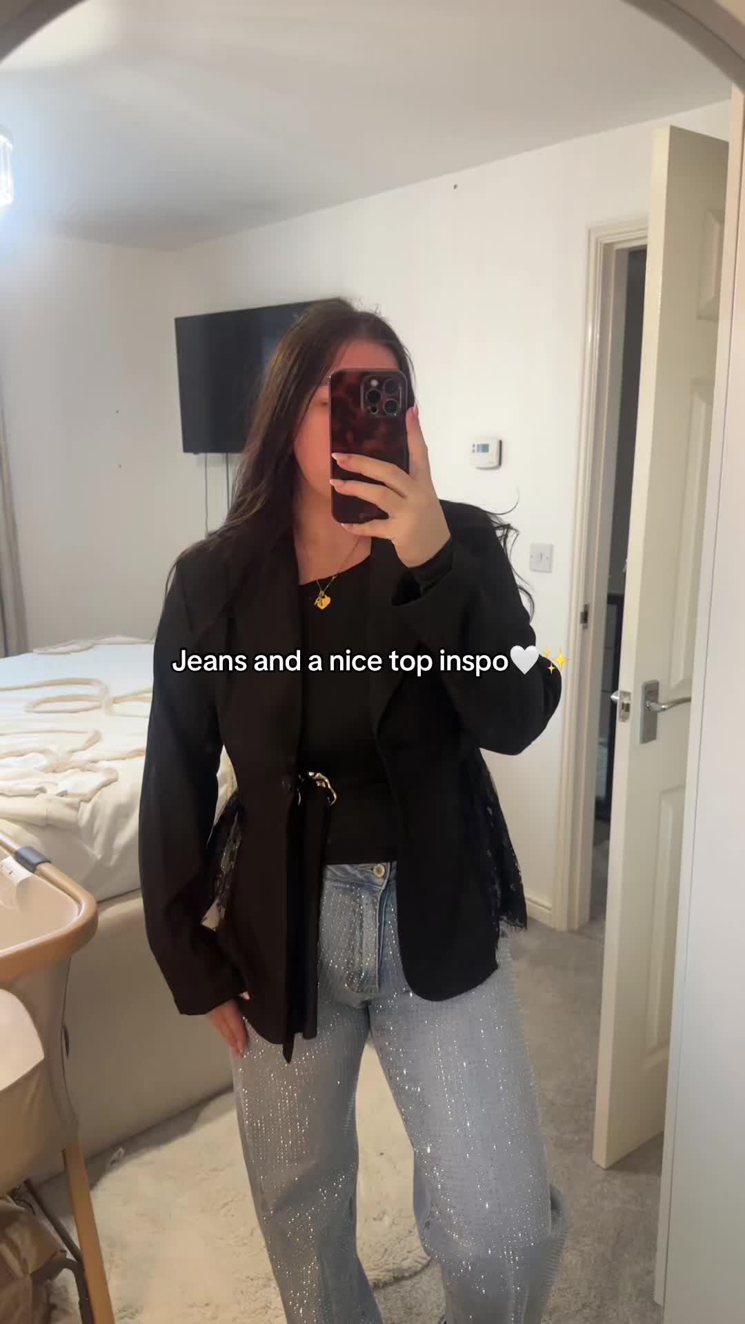 TikTok post by @ameliaparkin87 for RELA RELA. Caption reads: The jeans are the main character 👏🏽🤩 @RELA RELA....