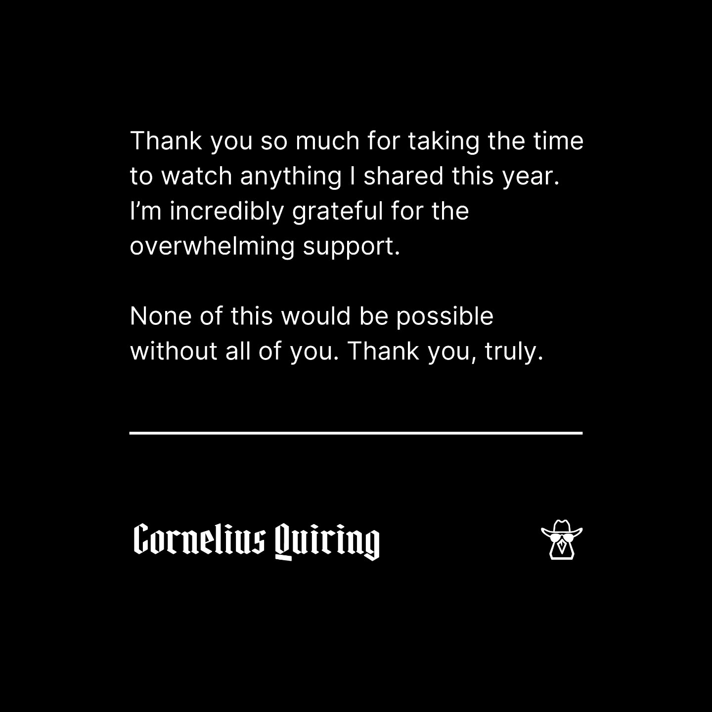 Instagram post by @corneliusquiring for Mood Fabrics. Caption reads: I can't do any of what I do without you, so thank....