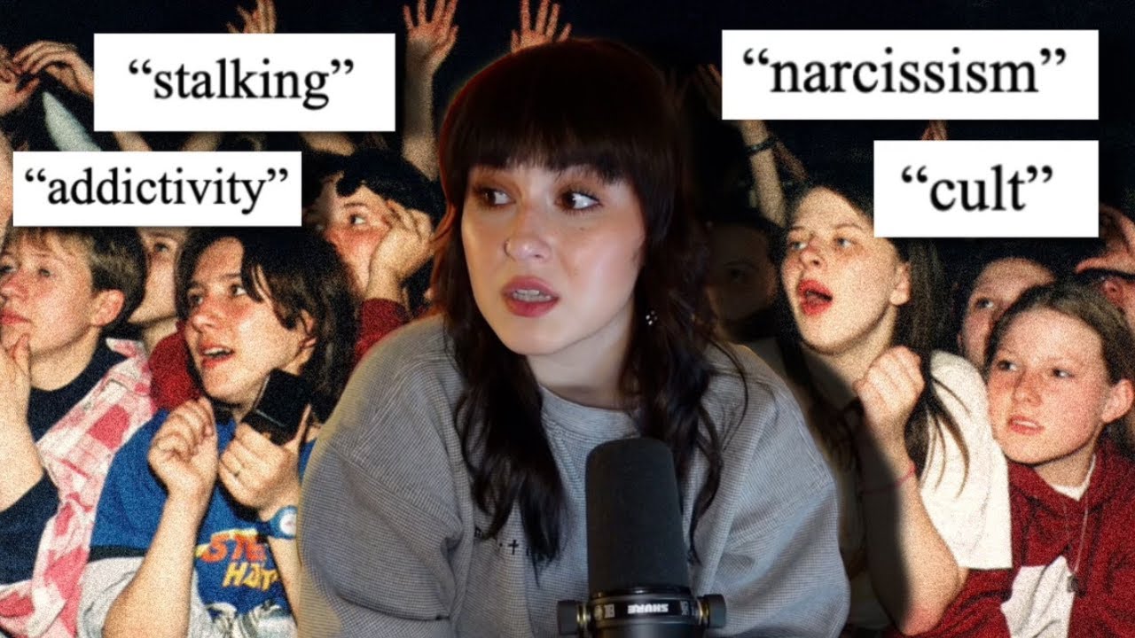 YouTube post by @NicoleRafiee for Teen Vogue. Caption reads: are fandoms ruining your mental health?.