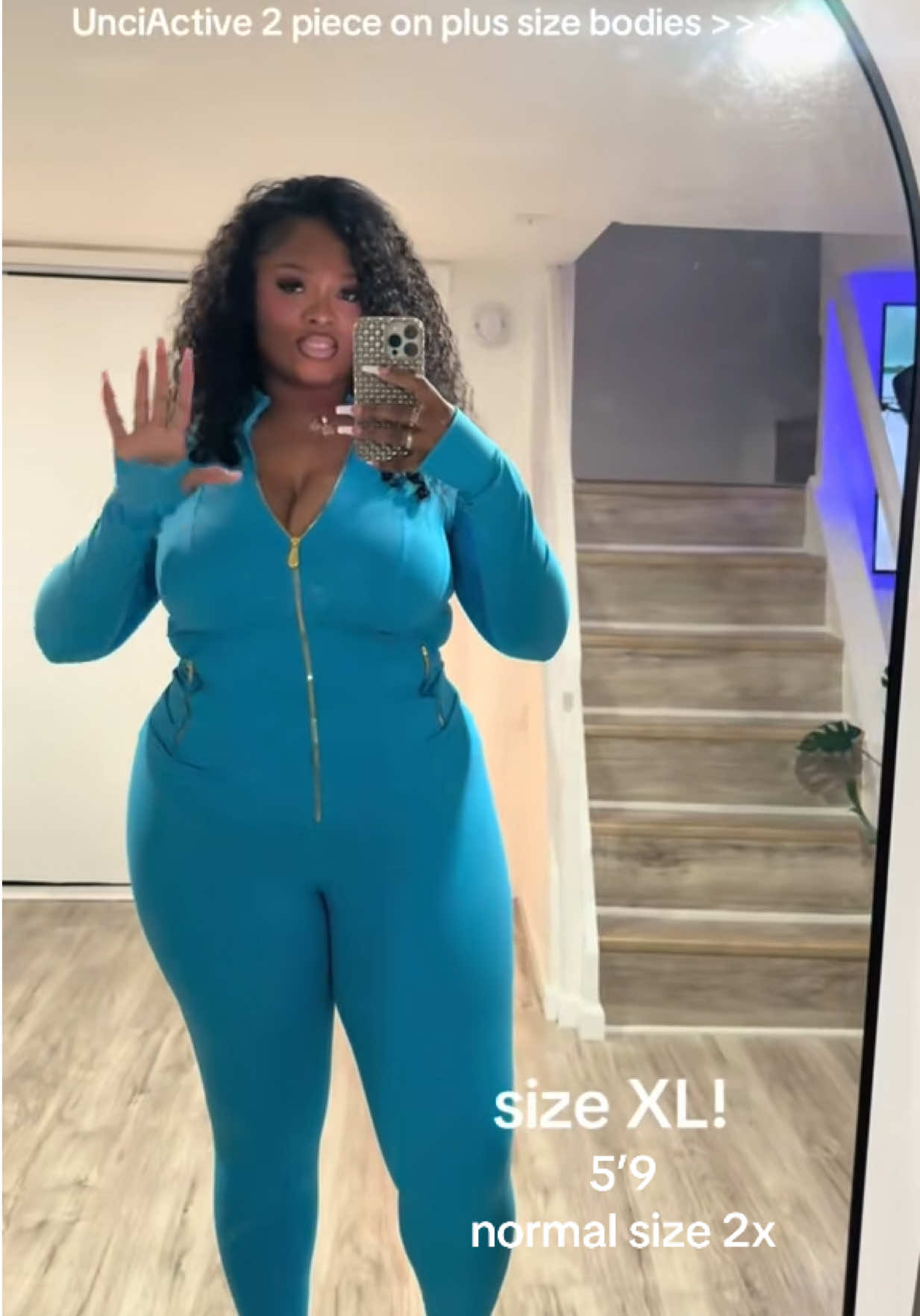 TikTok post by @fatgirlhero for Uncia Active. Caption reads: @Uncia-Active oh i’m SNATCHEDDDDD baby!! #fyp....