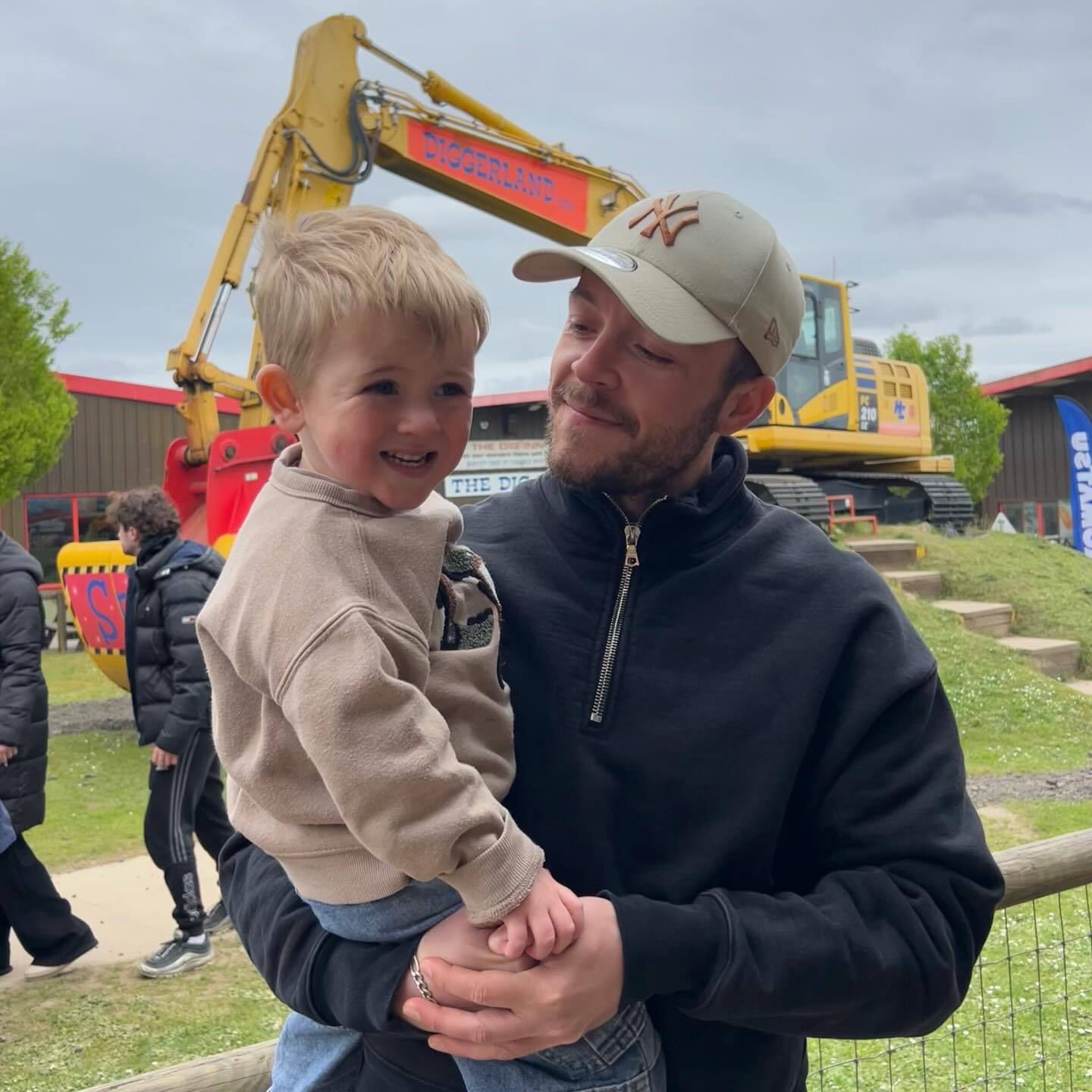 Instagram post by @ash.thrower for Diggerland. Caption reads: the best afternoon @diggerland.uk in Kent✨ thank....