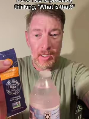 TikTok post by @marchantelourens for Drink ZYN. Caption reads: Drink ZYN Turmeric Wellness Electrolyte Drink Mix....