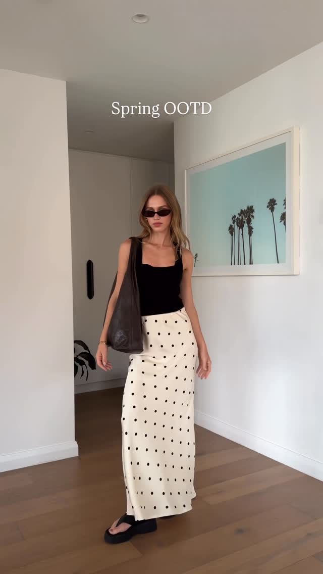 Instagram post by @hannahrogers.s for Flo & Frankie. Caption reads: From errands to Aperols🍹✨  two outfits styled....