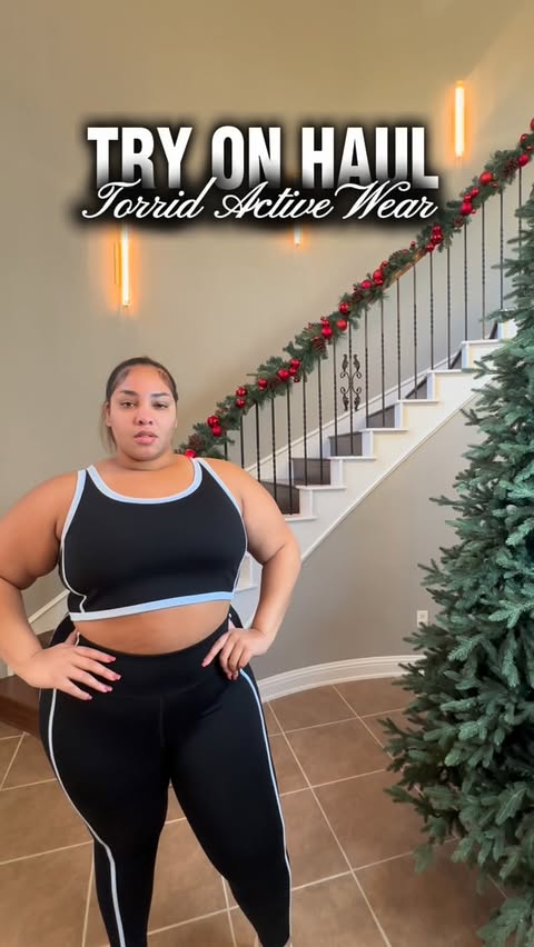 Instagram post by @kalanibagsby for Torrid. Caption reads: Winter workouts, but make it Torrid. Come try on....