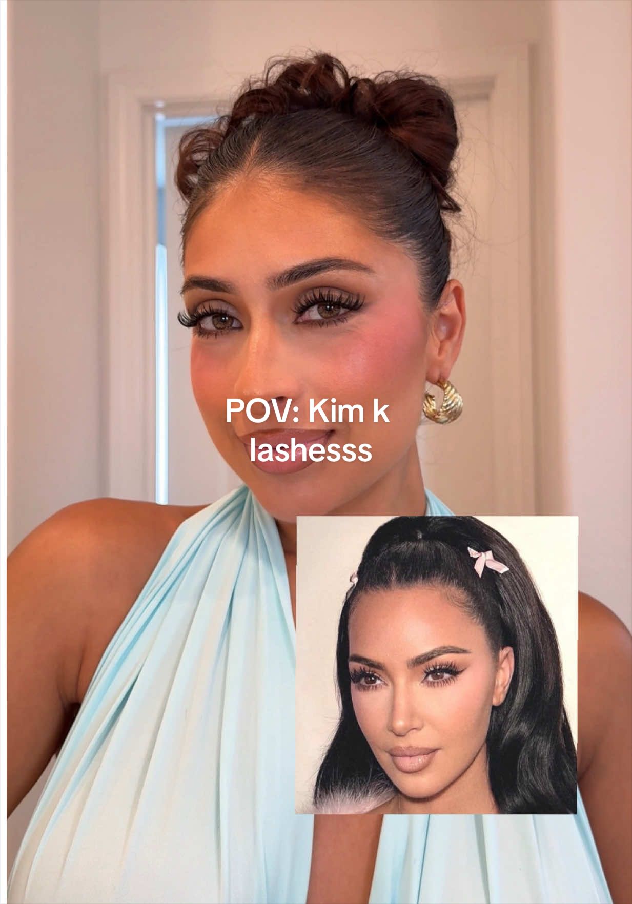 TikTok post by @cynthiamadridx for KEYYOU LASH. Caption reads: Step by step hehe @Keyyoulash #clusterlashes....