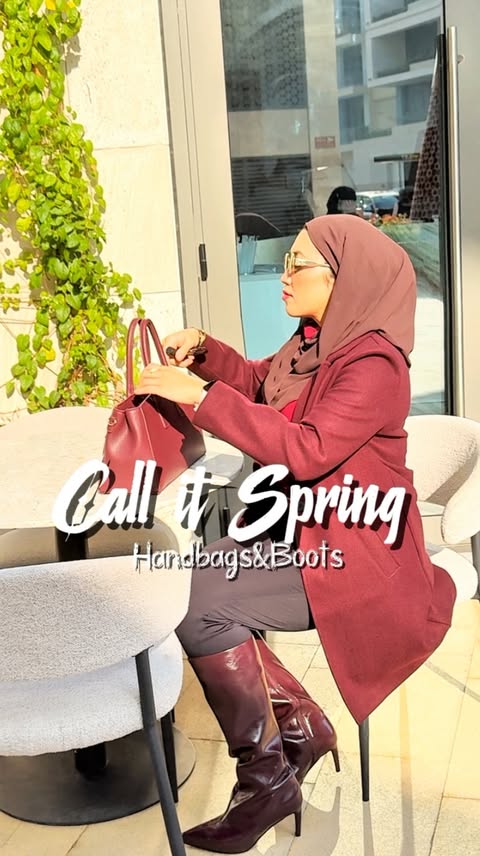 Instagram post by @ayurh90 for callitspring. Caption reads: Loving my winter picks from @callitspring burgundy....