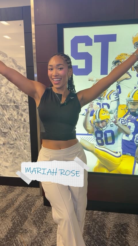 Instagram post by @mariahcrose for Nike. Caption reads: [...] to meet some familiar faces. 👀 #teamnike....