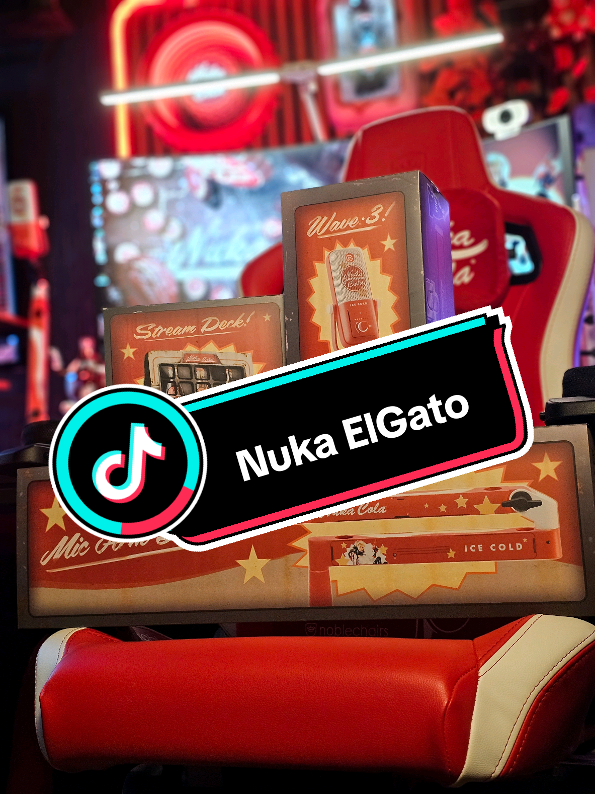 TikTok post by @thatfalloutguy for Elgato. Caption reads: @Elgato absolutely spoiled me with this set. I....