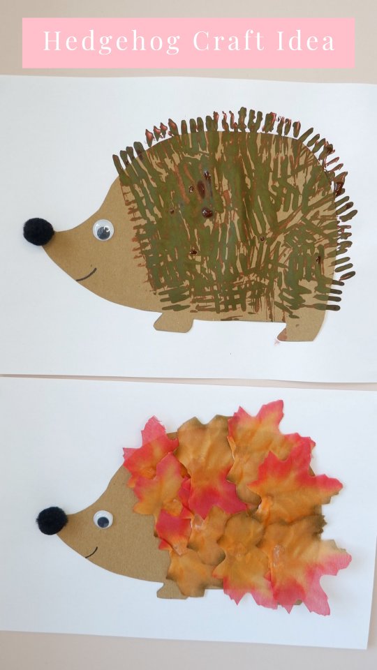 Instagram post by @giftswrappedup for Baker Ross. Caption reads: Hedgehog craft idea

Fun craft to do with little....