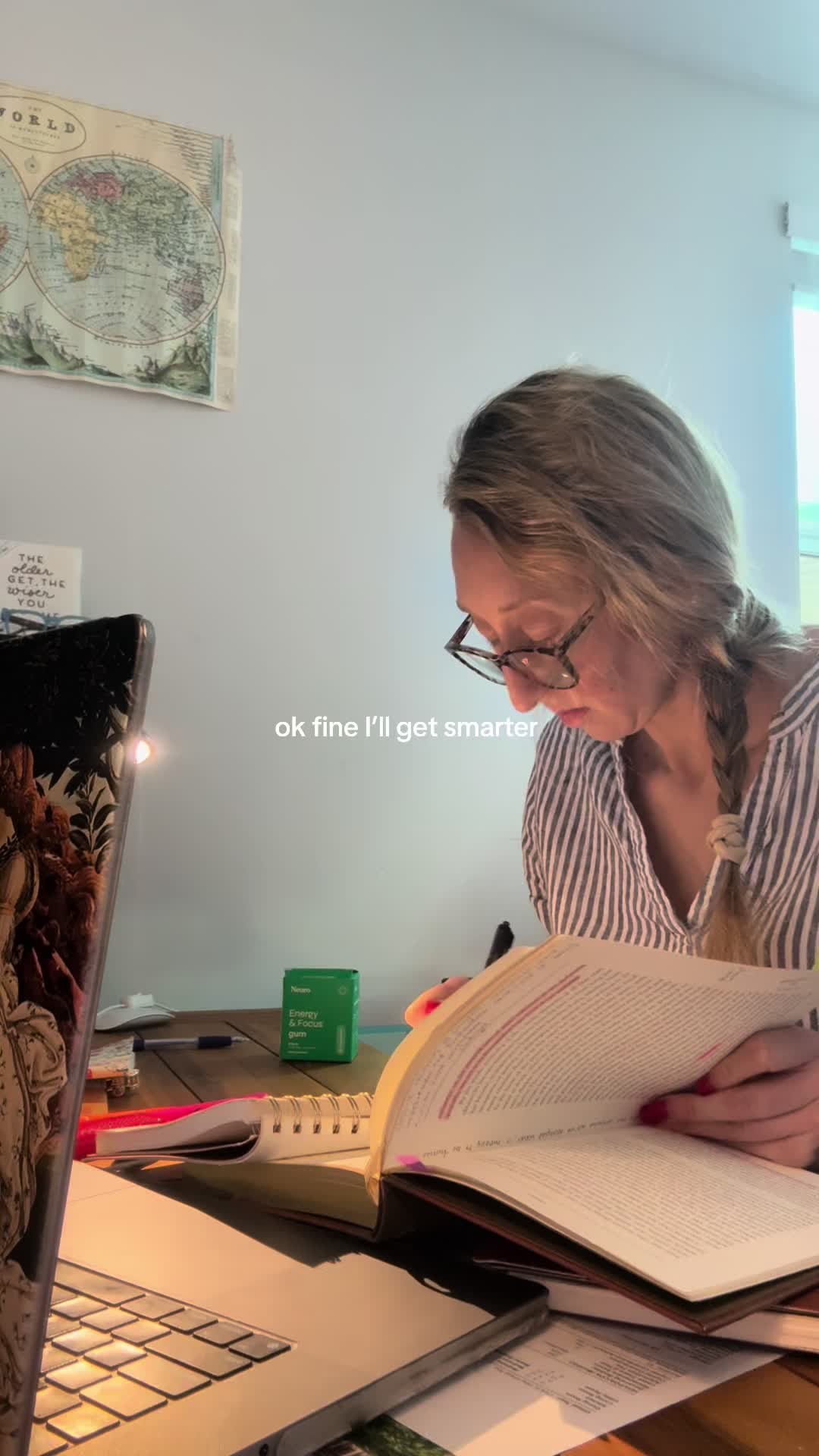 TikTok post by @queenragmar for Neuro Gum. Caption reads: this wasn’t meant to be a @Neuro Gum ad but it....