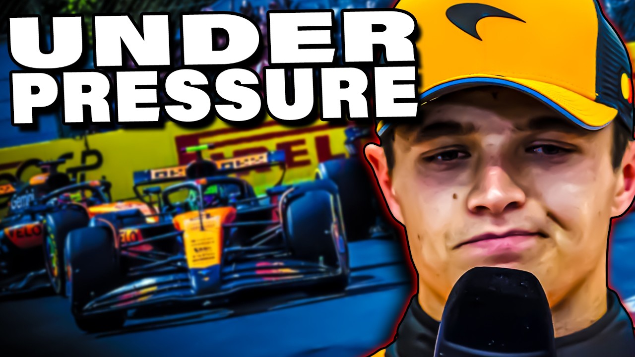 YouTube post by @LawVS for Acast. Caption reads: Lando Norris Lets Guard Down Before F1’s Final....