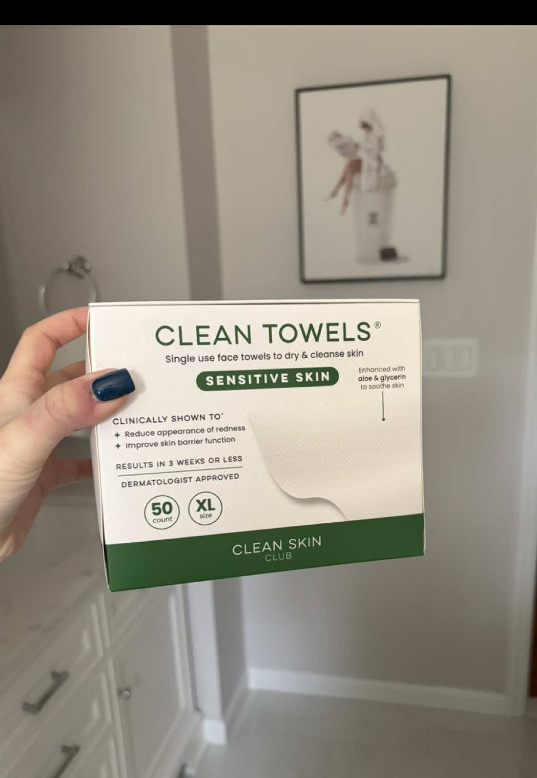 TikTok post by @ericapiet for cleanskinclub. Caption reads: Thank you @Clean Skin Club 🤍 #cleanskinclub....