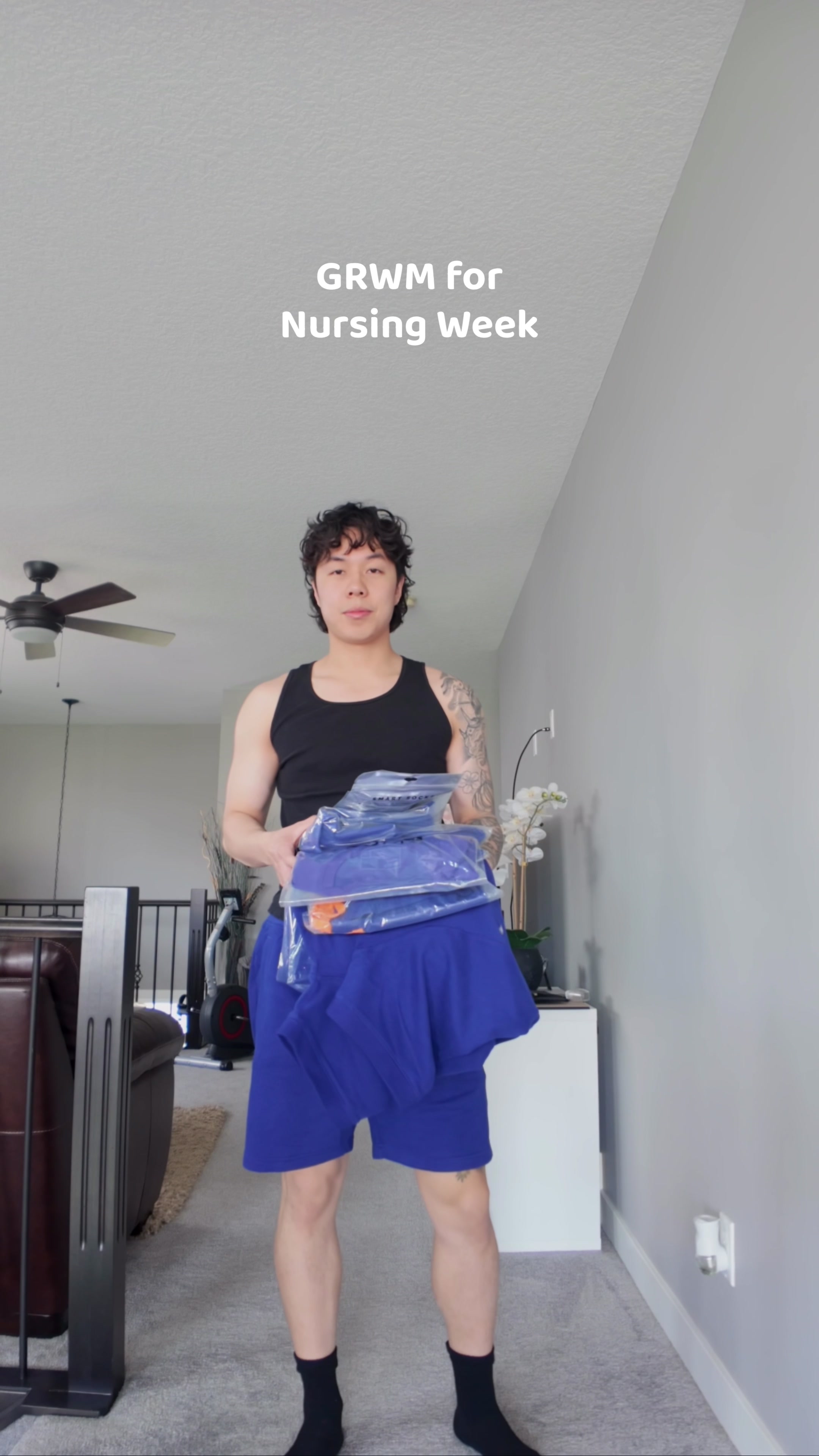 TikTok post by @thesleepyviet for FIGS. Caption reads: [...] loungewear and scrubs/jacket from @wearfigs....