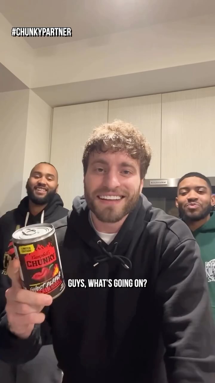 Instagram post by @connorbergersen for Campbell's. Caption reads: Campbell’s Chunky Ghost Pepper Challenge stays....