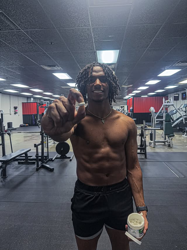 Instagram post by @patricksherrill_ for GAT Sport. Caption reads: [...] candy 🍬 but it’s really that fuel. GAT....