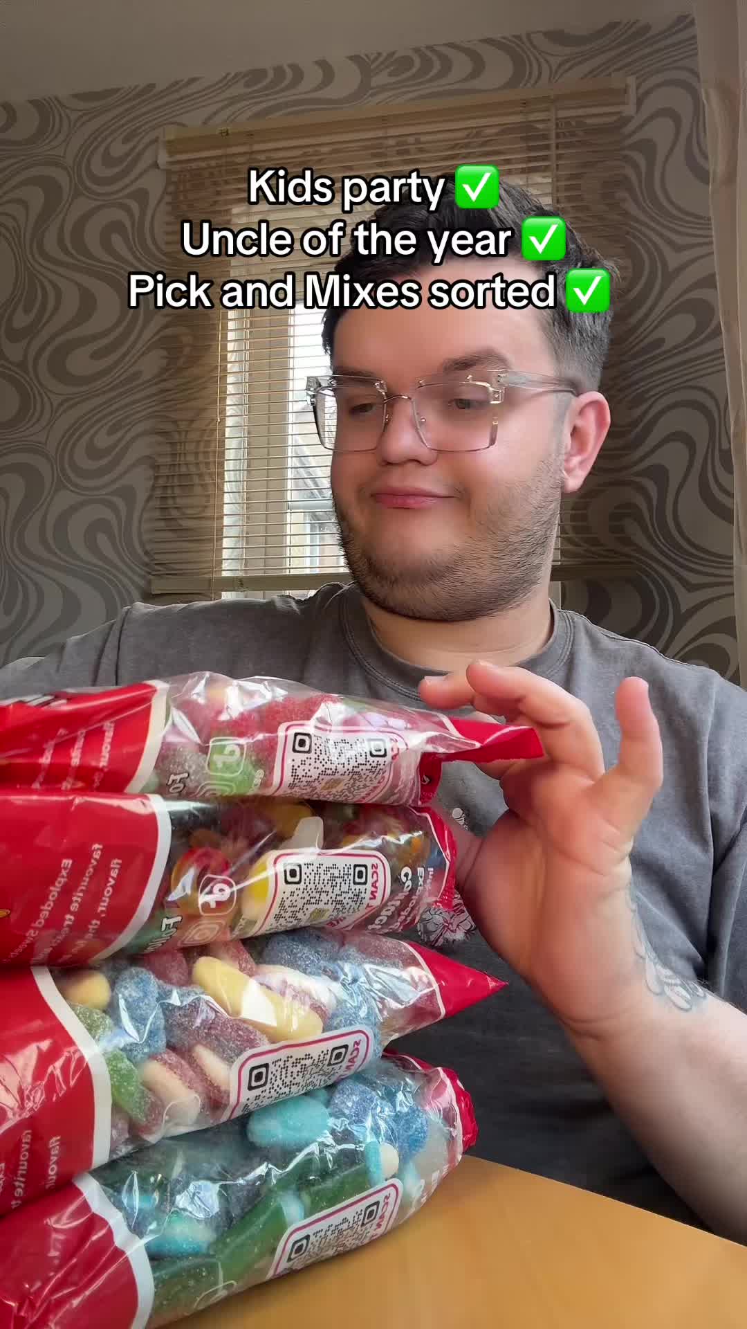 TikTok post by @joshlovestoshop for Exploded Sweets. Caption reads: [...] to disappear fast in her party🫦 @Exploded....