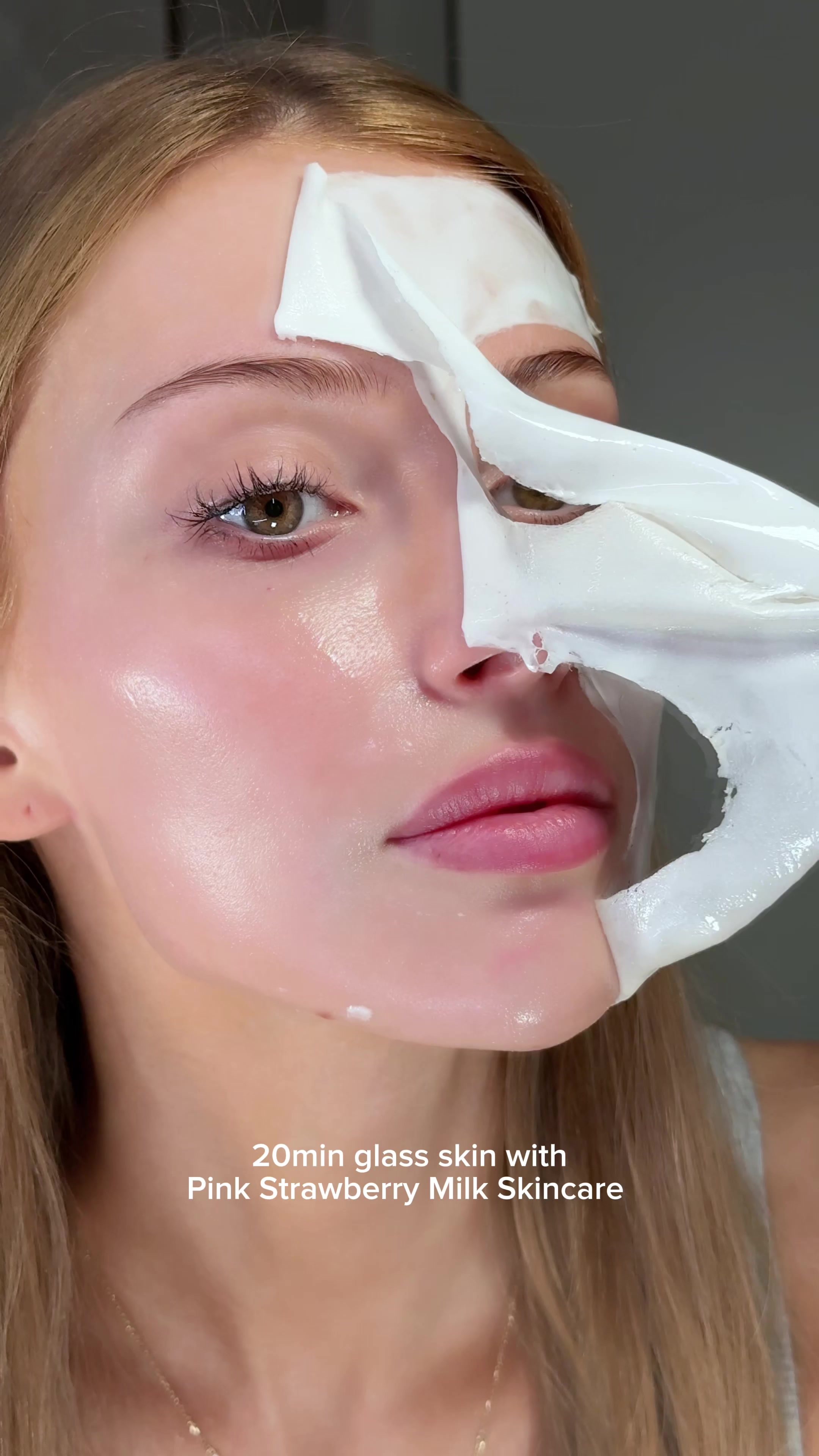 TikTok post by @jasminnlily_ for Medicube. Caption reads: Glass skin in 20 minutes?! ad @medicube global....