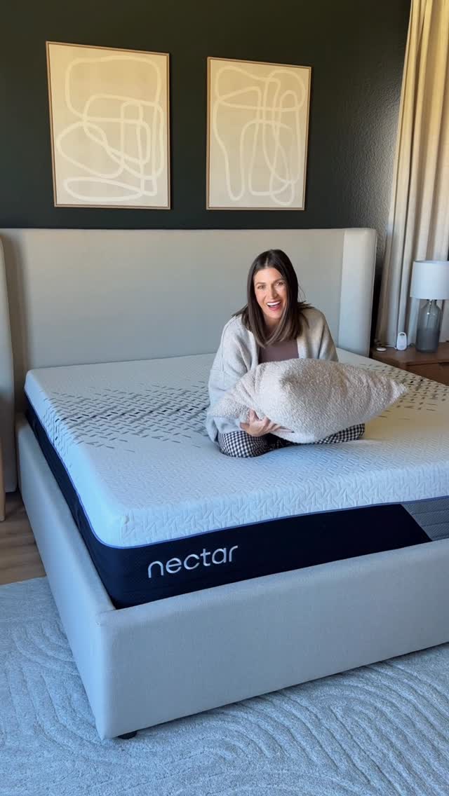 Instagram post by @positravelty for Nectar Sleep. Caption reads: Considering we spend about 1/3 of our lives....