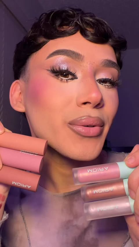 Instagram post by @brandonluxxe for MOIRA Cosmetics. Caption reads: Let’s try some @moiracosmetics Lip Combos using....