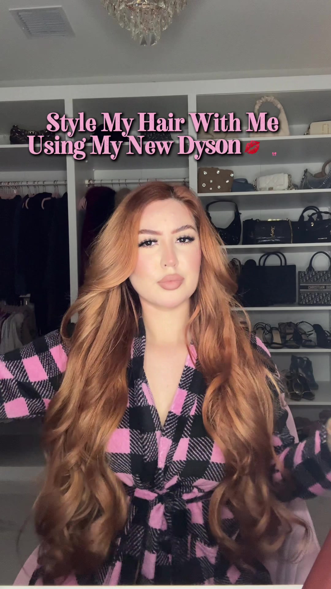TikTok post by @_nikkiv for Dyson. Caption reads: My very firsttt time and i loveee🤏🏼😍 @Dyson USA....