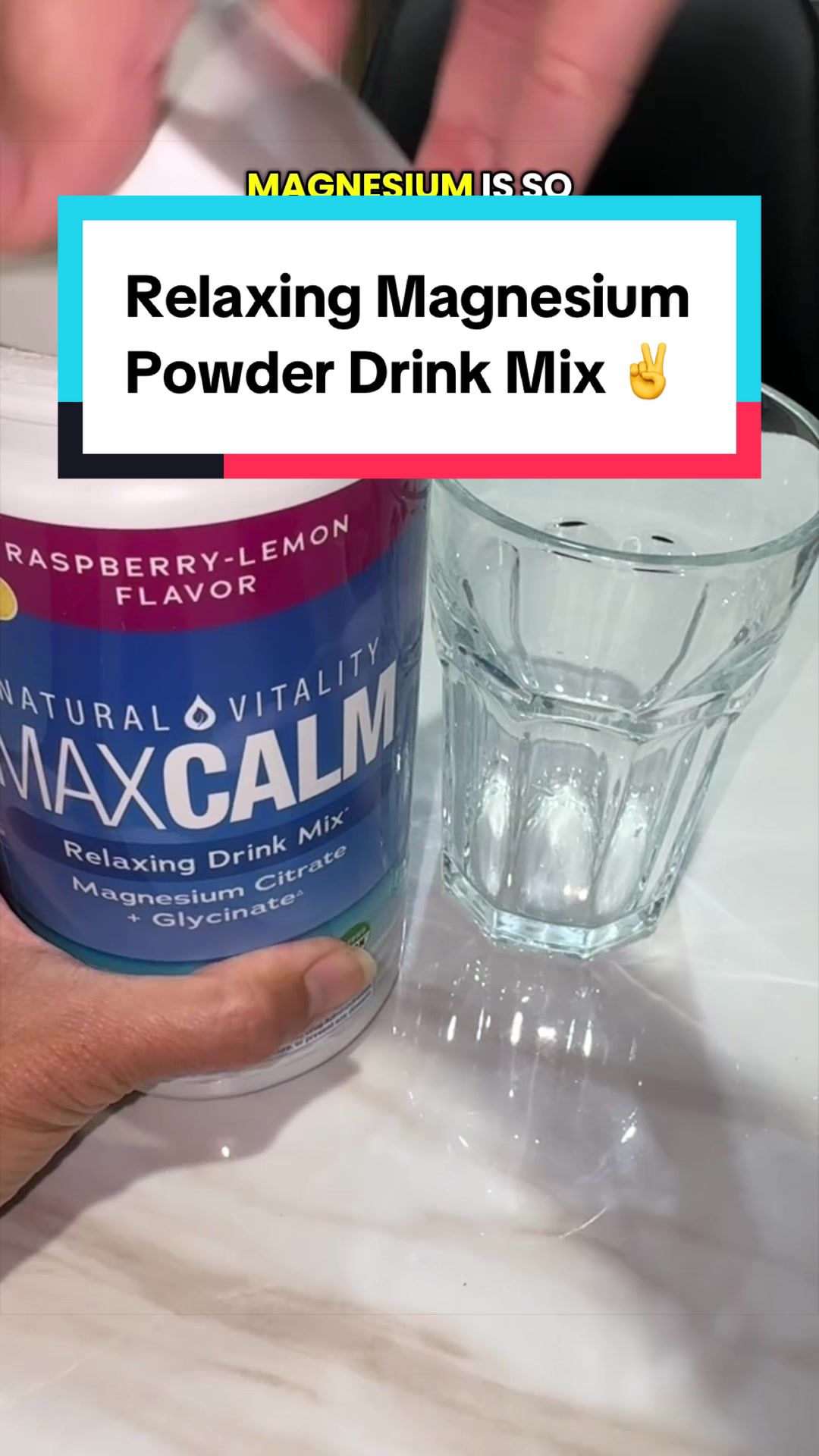TikTok post by @the_greatest_flex for Natural Vitality®. Caption reads: [...] the link to try this one out from....