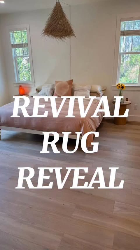 Instagram post by @thecoastalblondie for Revival. Caption reads: This vintage Moroccan rug from @revival was the....