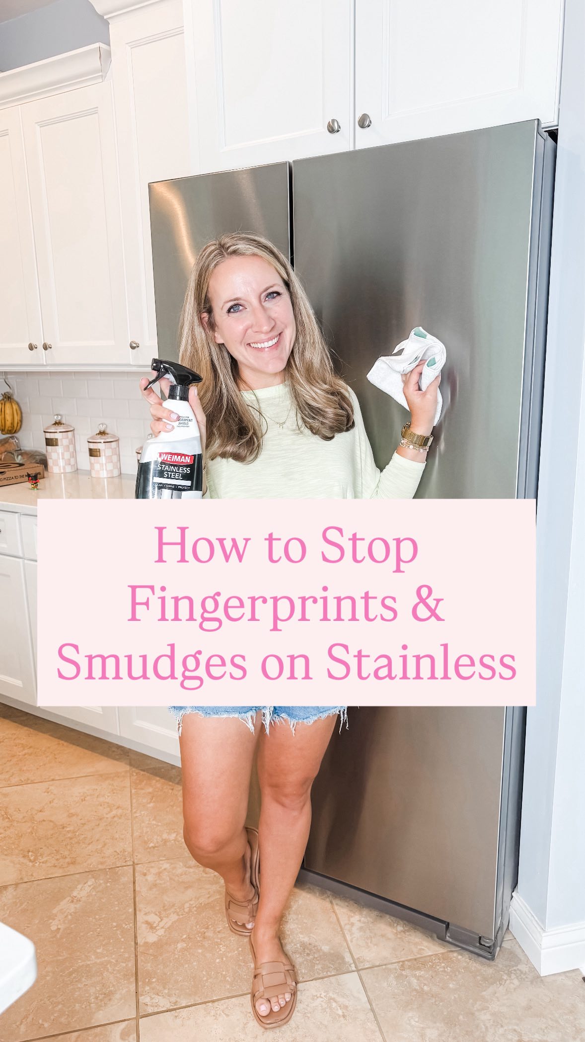 Instagram post by @jillcomesclean for Weiman. Caption reads: Streak free shine, every time! Caring for your....