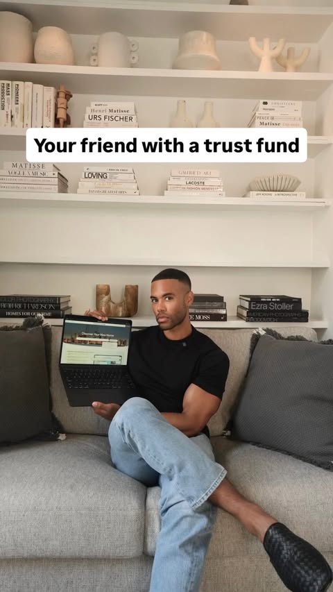 Instagram post by @cjshepjr for Apartments.com. Caption reads: [...] until your trust fund comes in? 🤔....