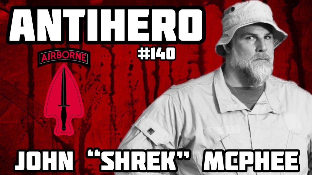 YouTube post by @theantiherobroadcast for GhostBed. Caption reads: Ep 140: Barney Fife of Baghdad.