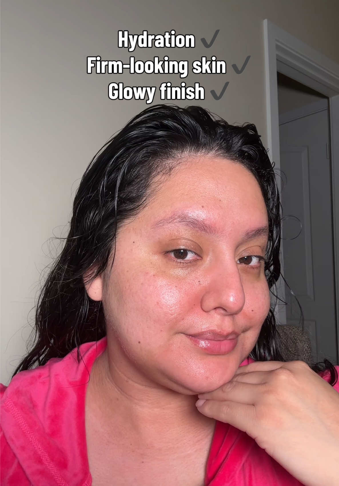 TikTok post by @aguirrejocelin for Meaningful Beauty. Caption reads: [...] and the glow speaks for itself ✨ @Meaningful....